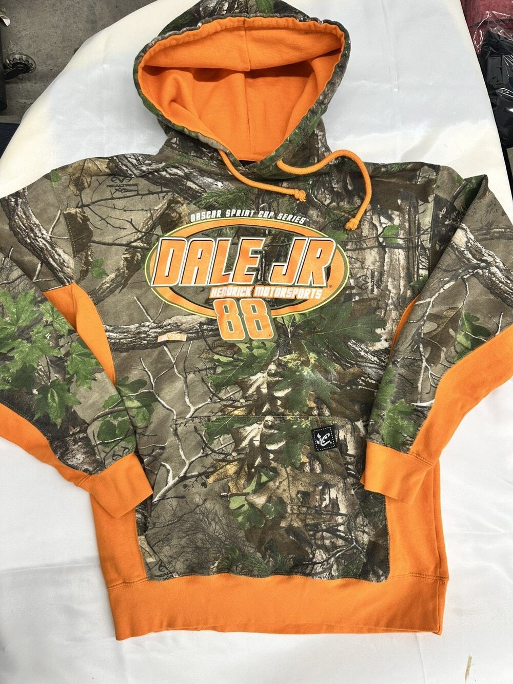 Team Realtree Racing Dale Earnhardt Jr. #88 NASCAR Camo/Orange Hoodie Size M